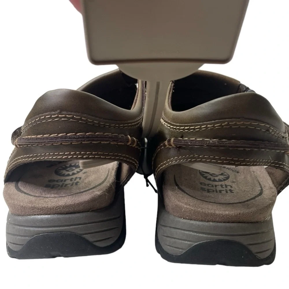 NWT Earth Spirit Men’s Jacob 2 Brown Closed Toe Gelron Sandals